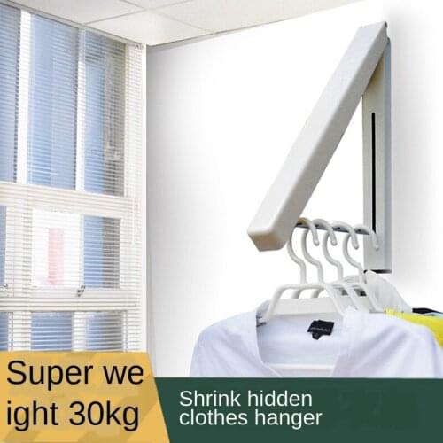 Indoor New Style Hidden Hidden Wall Hangers Magic Window Clothes Rack Hotel Bathroom Window Folding Hanger Hole Punched