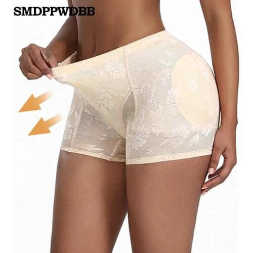 SMDPPWDBBHip Enhancer Butt Lifter Women Padded Panties Lace Push Up Body Shaper Bodysuit Shapers Tummy Control Panties Shapewear