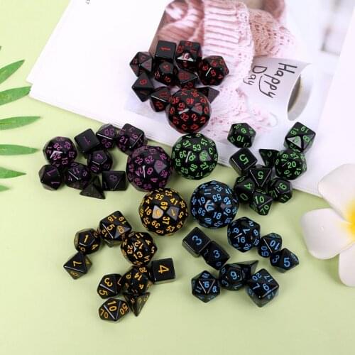 10 Pcs/Set Game Dice Multi Sided Dices Mixing Party Games Club Gifts Creative Adult Children For Dungeon D & D Games