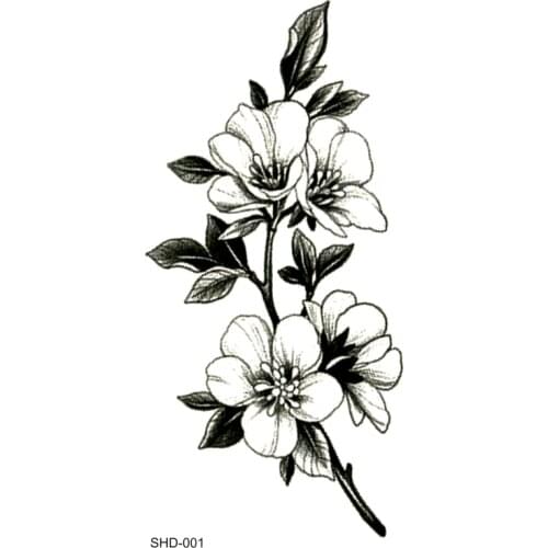 Three styles Rose Flower Waterproof Temporary Tattoos Men Maquiagem Beauty Lily Temporary Tatoo Sticker Tatouage temporaire