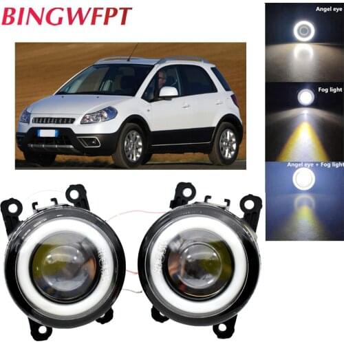 High Quality LED Fog Light For FIAT Sedici 2009-2016 For Mitsubishi L200 KB_T KA_T Pickup 2005-2015 with Angel Eye