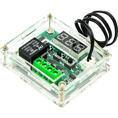 W1209 Blue/Red light DC 12V digital temperature controllear thermostat temperature control thermostat switch plate W1209 case