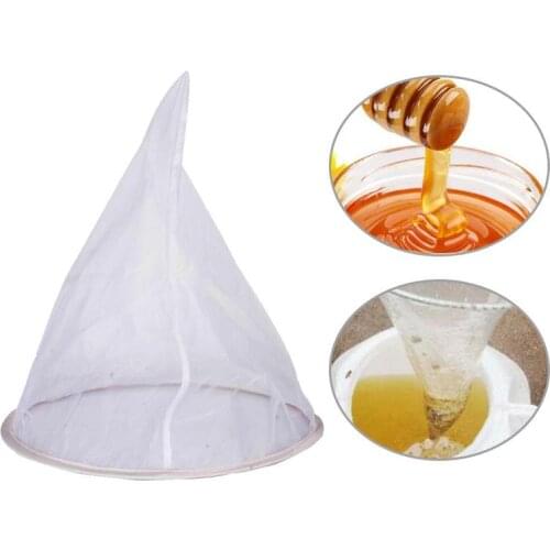 1PCS Nylon Cone-shape Honey Strainer Mesh Fiber Net Purifier Layer Single White Beekeeping Tools Equipment Apiary