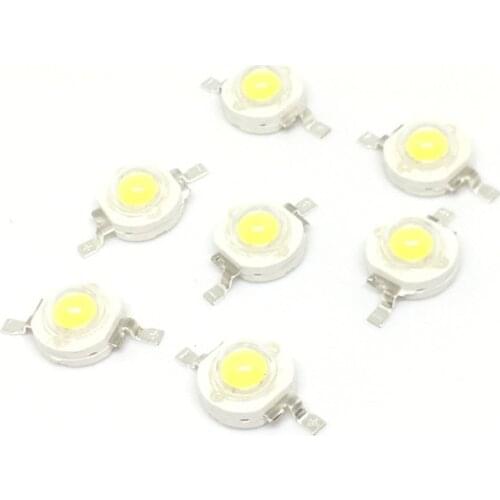 10Pcs LED Lamp Beads 1W White / Warm White 4 Gold Thread 3.2-3.4V 100-110LM High Power Led Light Diodes Floodlight Downlight
