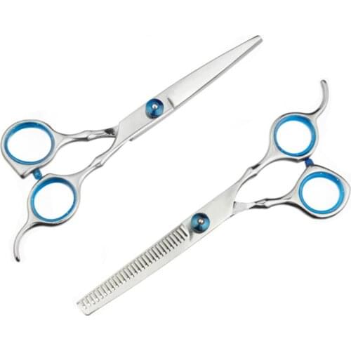 100pcs Professional Pet Grooming Scissors Straight Thinning Curved Shears Cat Dog Pet Groomer Hair Cutting Scissoors