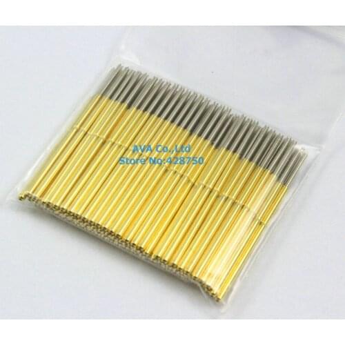 100 Pieces P100-Q1 Dia 1.36mm Length 33.35mm 180g Spring Test Probe Pin