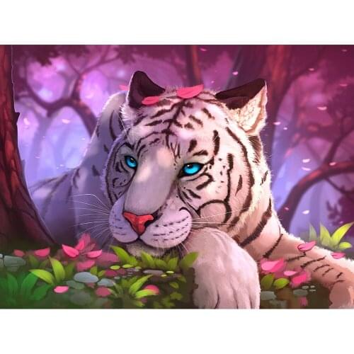 1000pcs DIY Leaves Lying Tiger Picture Puzzles Educational Learning Jigsaw Assembling Game Toys Living Room Decoration Gift