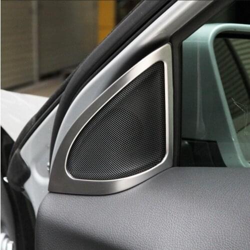2pcs Car Styling Car Door Speaker Bright Frame Decorative Stickers Converted Audio Speaker For Mercedes GLA benz GLA Accessories