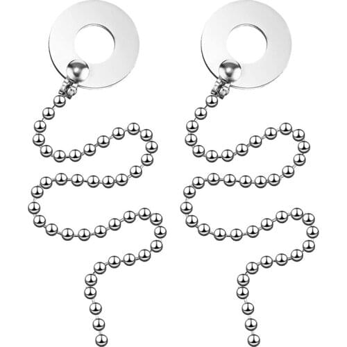 2 Pieces Cymbal Sizzler Chain Drum Set Drum Cymbal Chain Cymbal Extension Chain for Adult, Child, Band and Drum Lover