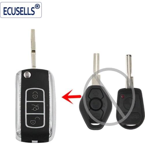 3 Button Bentley Style Remote Key Fob Keyless for BMW 315MHZ/433MHZ ID44 Chip PCF7935 HU58 Blade