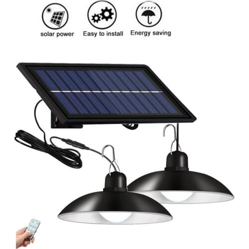 Retro Lampshade Solar Garden Lamp LED Light Pendant Lighting Lamp For Camping Garden Yard Adjustable Brightness Hanging Light 3