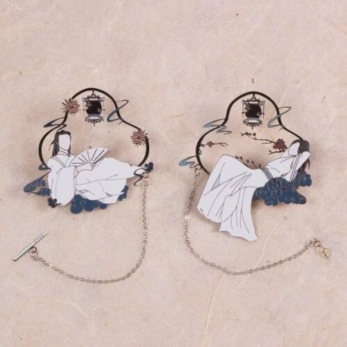 Anime WORD OF HONOR Shan He Ling Zhou Zishu Wen Kexing Metal Bookmarks Souvenir Hollow Pendant Decor Collection Cosplay Gifts