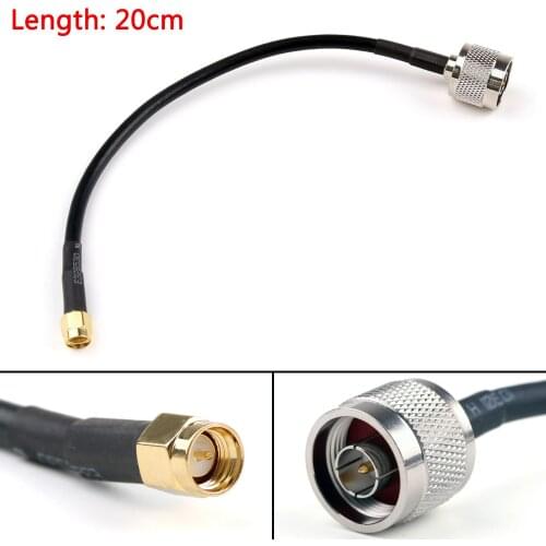 Artudatech 5PCS 20cm/50cm RG58 Cable N Male Plug To SMA Male Plug Straight Crimp Pigtail 8inch/20inch Connector Parts