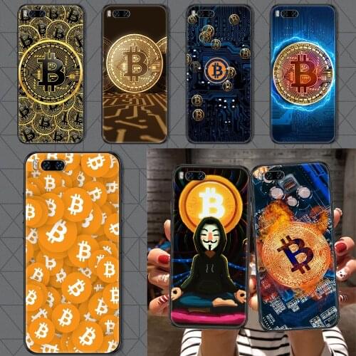 Accept Bitcoin Phone case For Xiaomi Mi Max Note 3 A2 A3 8 9 9T 10 Lite Pro Ultra black painting coque tpu hoesjes 3D prime