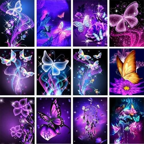 DIY 5D Diamond Painting Mosaic Butterfly Pattern Full Square/Round Diamond Embroidery Cross Stitch Mosaic room Decor