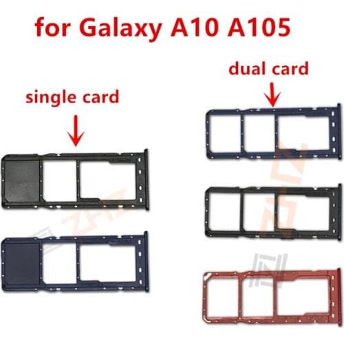 For Samsung a10 a105 Card Tray Holder SIM Card Micro SD Card Slot Adapter Replacement Repair Spare Parts
