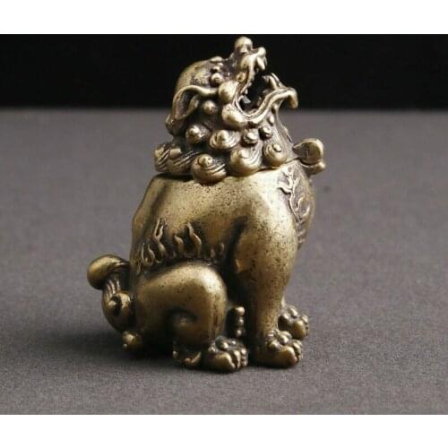 Vintage Design Chinese Style Feng Shui Pixiu Copper Incense Burner