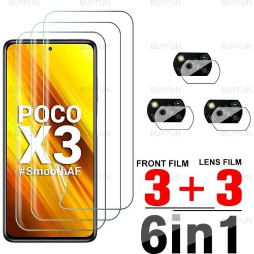 For Poco X3 6.67inch Front Hydrogel Soft Film 6in1 for xiaomi poco poko pocophone x3 m3 pro x3nfc f3 camera screen protector