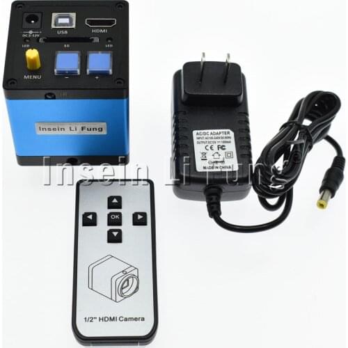 HD 1/2 Inch Image Sensor 1080P 60fps HDMI USB Microscope Camera SD Card Storage Video Photos Electronic Component Testing