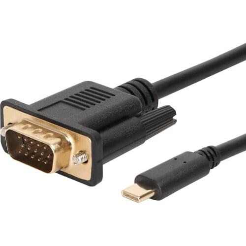 1.8M USB C To VGA Cable 1080P Type C To VGA Converter Adapter Cable for Laptop UHD External Video Projector