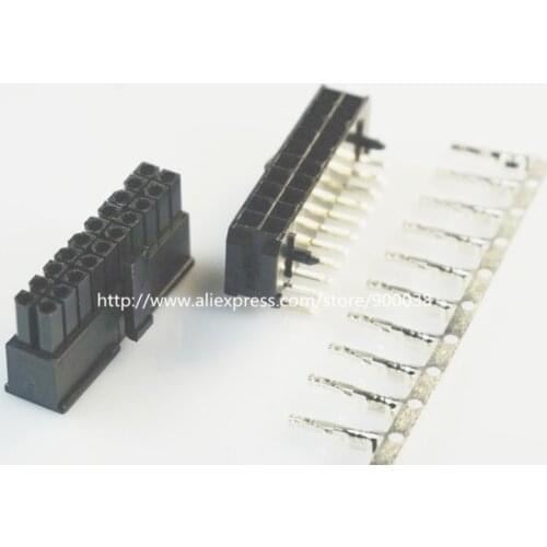10 sets Micro-Fit connector 3.0mm 2x10 Pin 20 P Wafer right angle Plus Receptacle Housing and terminal 43025 / 43045