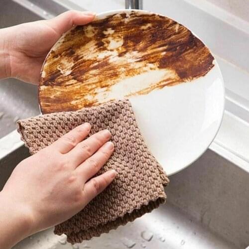 Kitchen Towel Cleaning Cloth Anti-grease Absorbent Wipe Rag Microfiber Cleaning Cloth Wash The Dishes Kitchen Cleanin