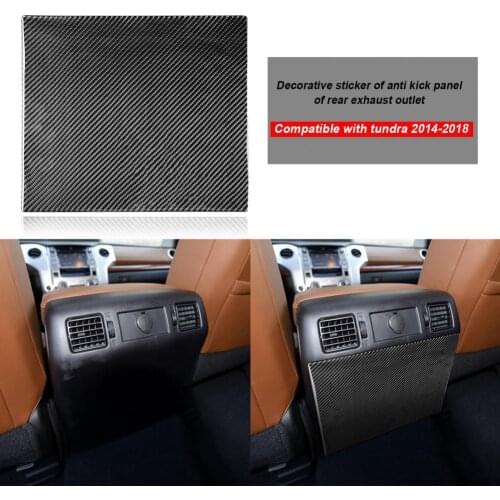 Panel Decal Non-corrosive Heat-resistant Carbon Fiber Rear Air Outlet Anti-kick Panel Cover Trim for Toyota Tundra 2014-2018