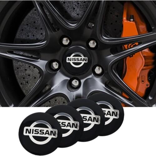 4Pcs Car Wheel Center Hub Caps Emblem Stickers For Nissan Qashqai Tiida Teana Skyline Almera Juke Altima X-trail Versa Sentra