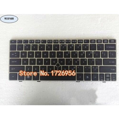 Genuine Original laptop Keyboard for 2560 2560P 2570 2570P US keyboard 638512-001 651390-001 with borders