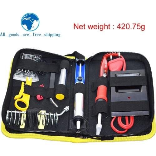 Soldering iron kit adjustable temperature 220V 80W LCD solder welding tools Ceramic heater soldering tips Desoldering Pump