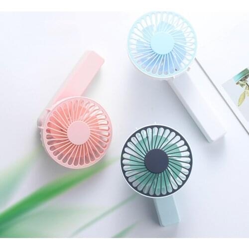 Handheld Personal Mini Fan USB Rechargeable Portable Fan Cooler With Strap Adjustable 3 Speed For Office Outdoor Travel
