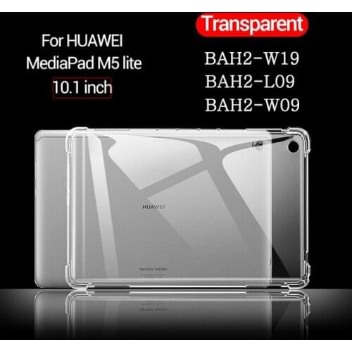 Shockproof Silicone Case for Huawei MediaPad M5 Lite 10.1 BAH2-W09/L09/W19 Transparent Rubber Back Cover Flexible Bumper