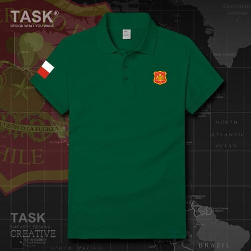 Army Chile CL CHL Chilean country clothes Short sleeve cotton casual sports lapel Polo shirt Summer Slim Fit golf tennis fashion