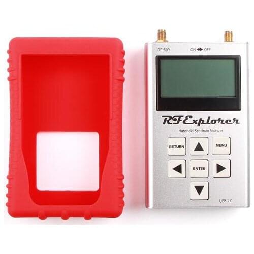 RF Explorer - 3G Combo 15-2700 MHz Handheld Digital Spectrum Analyzer with Red Rubber Case