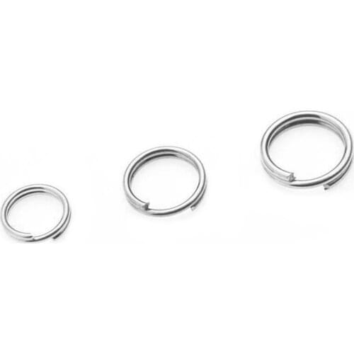 Fishing accessories stainless steel Fishing lure connecting ring Artificial bait connector Fish hook double ring Fishing tool