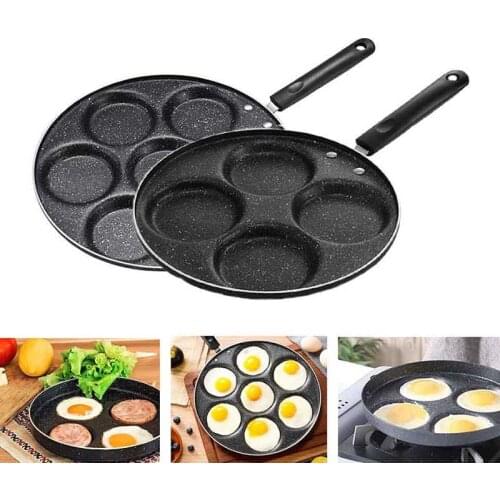 Four-hole Frying Pot Thickened Omelet Pan Non-stick Egg Pancake Steak Pan Cooking Egg Ham Pans Breakfast Maker