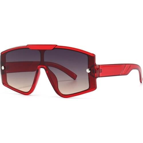 Fashion Vintage Oversized Square Sunglasses Women Men Luxury Brand Designer Travel Big Frame Flat Top Rivet Sun Glasses Shades