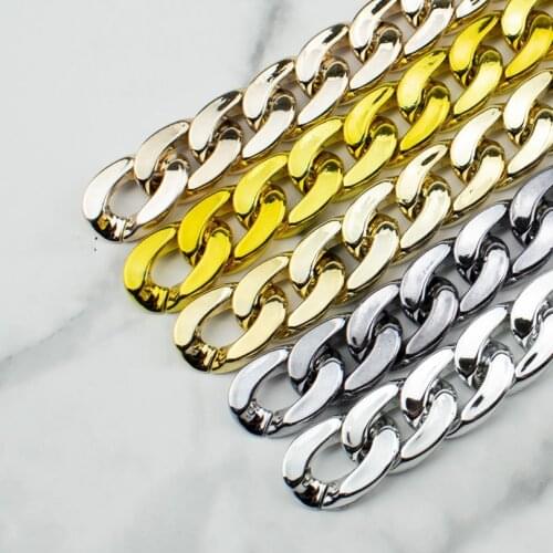 Steel Bag Chain - DIY Gold, Silver, Gun Black, Bronze Metal Replacement Chain Shoulder Bag Strap for Handbag, Purse Handle