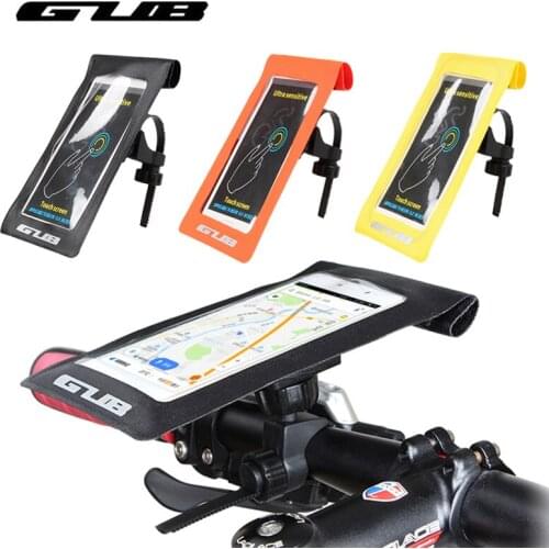GUB 3 Colors Bicycle Phone Bag Touchscreen MTB Road Bike Handlebar Front Head Tube Waterproof Mobile Smartphone Bag 6.0 Inch