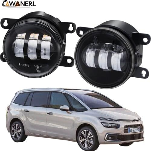 Fog Light Assembly For Citroen C4 Picasso Coupe Hatchback 2004-2015 Car Front Bumper LED Fog Lamp DRL Amber White H11 12V