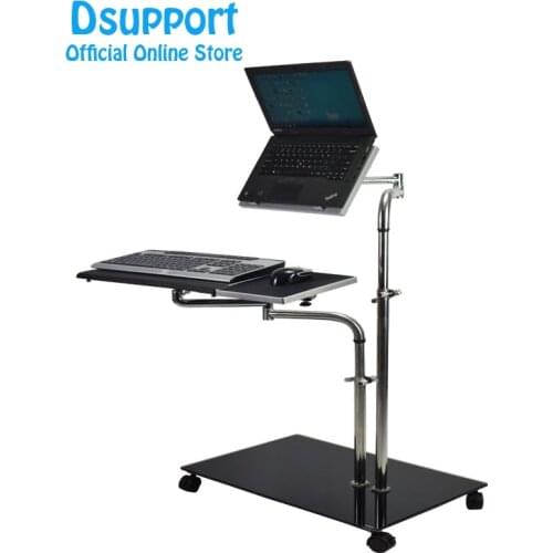 Moving Laptop Stand Adjustable Sofa Computer Monitor Holder Mount +Keyboard Holder Rotating Laptop Table Lapdesk