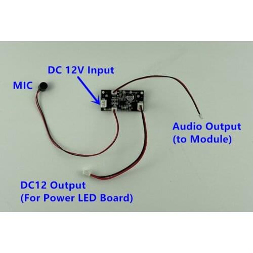 Built-IN MIC Sound Pickup Microphone Board For IP Audio Camera Double Gain DC 6-12V For 5-30㎡ Surveillance