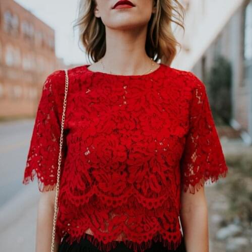 WICCON Red Blouses