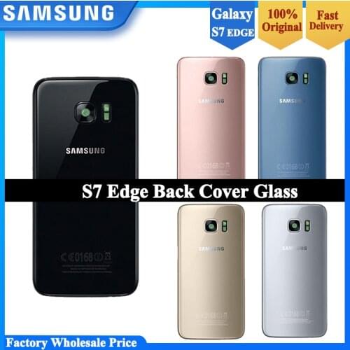 For Samsung Galaxy S7 Edge G935 S7 G930 Battery Back Cover Door Housing Replacement Repair Parts + ear Camera Glass Lens Frame