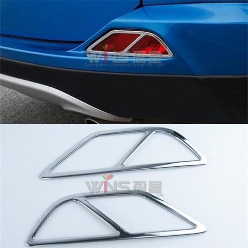 Rear Foglight Cover For Toyota RAV4 2016 Chrome Fog Lamps Trim Decorative ABS Car Styling Tuning Accessories Chromium