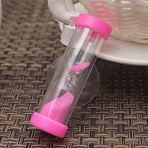 1Pc 2 minutes hourglass children Sand Timer brush Mini timer creative exquisite small gifts