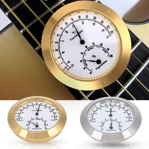 1pc Alloy Mini Thermometer Hygrometer for Violin Guitar Case Humidity Gauge Temperature Moisture Meter Instrument Tool