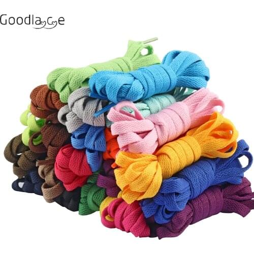 220cm Long Flat Shoelace Shoe Lace Cords Shoestrings of Polyester Various Colors Availalbe