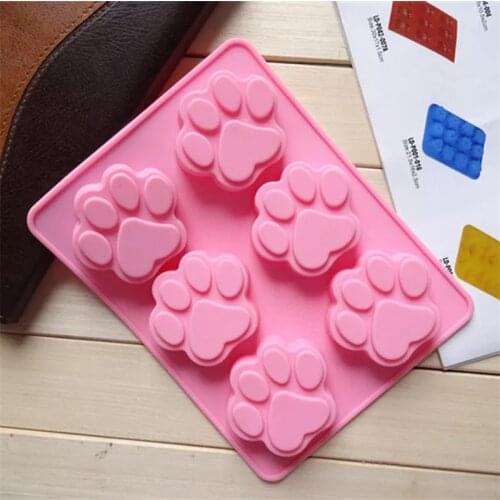 6 holes Cartoon cat pad silicone cake mold chocolate mold creative fondant cake molds cake decorating tools