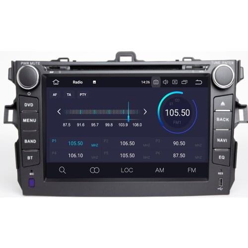 8 IPS Car Android 10 DVD GPS Player For Toyota AURIS 2006 2007 2008 2009 2010 2011 Vehicle Navigation Raido BT Wifi/4G MAP DAB